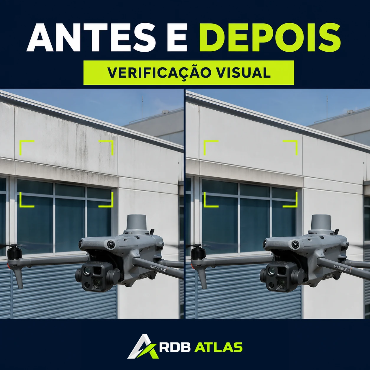 Exemplo de antes e depois