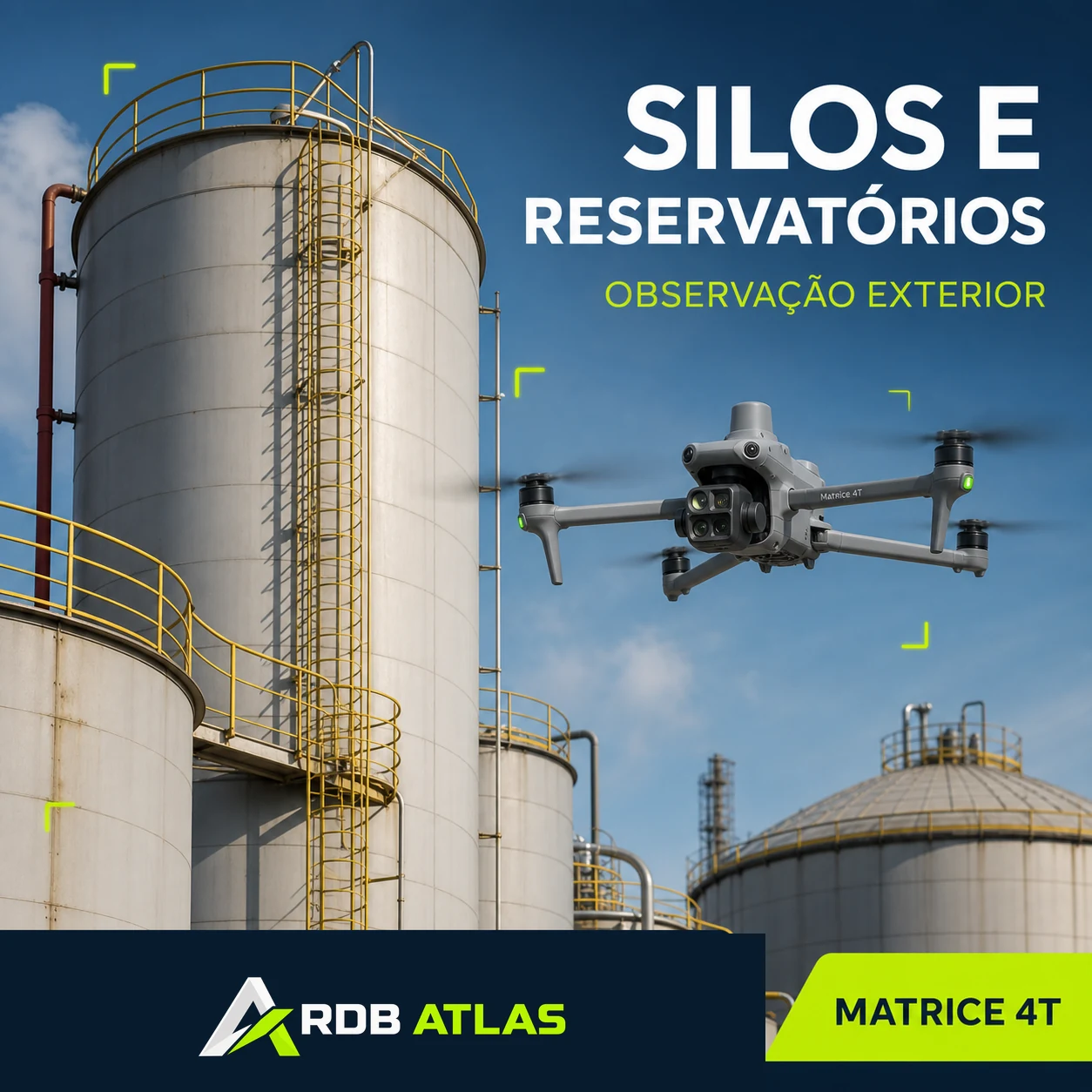 DJI Matrice 4T em inspeção visual remota industrial exterior